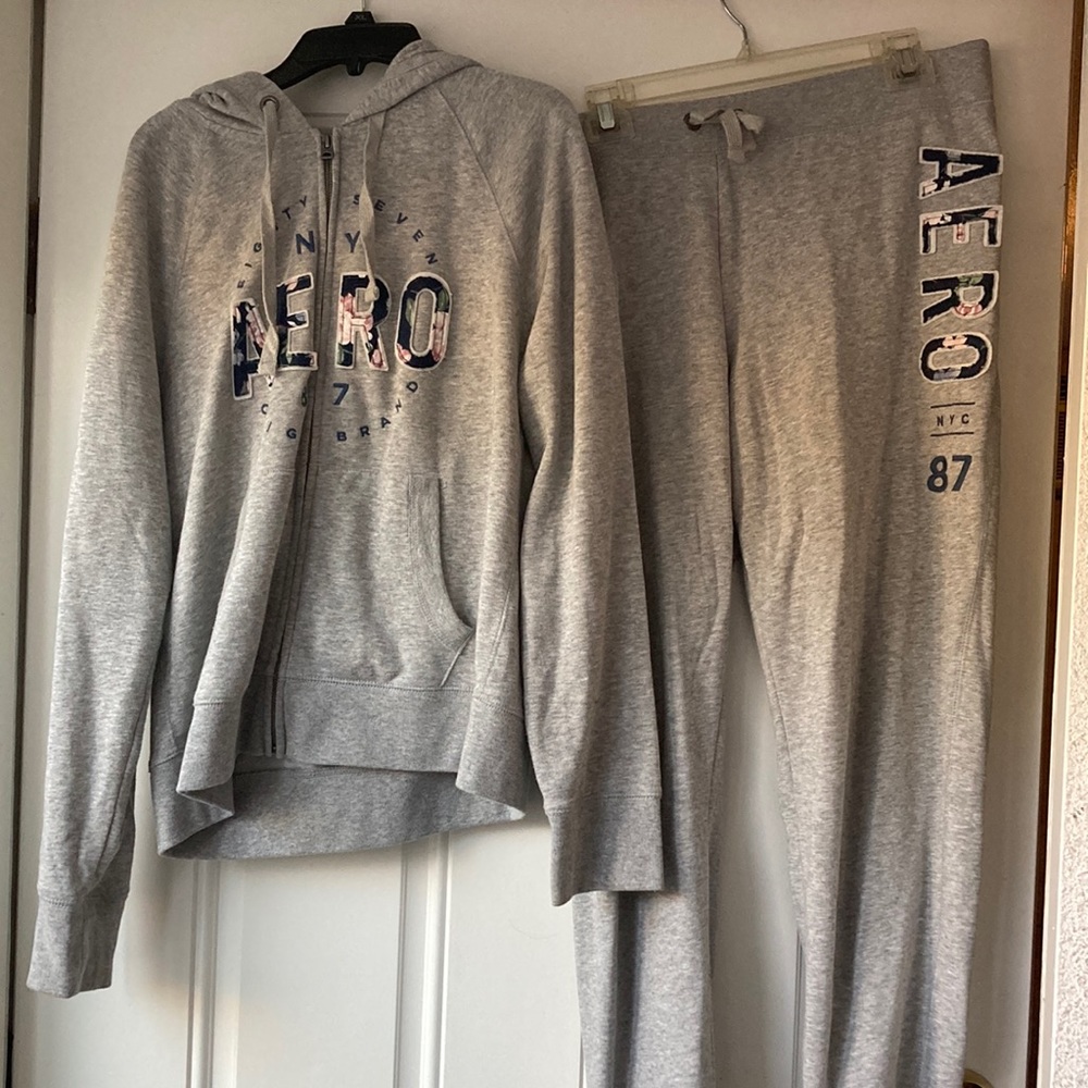 Grey Aeropostale Track Suit